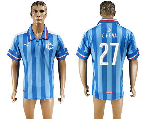 Guadalajara #27 C.Pena Blue Soccer Club Jersey
